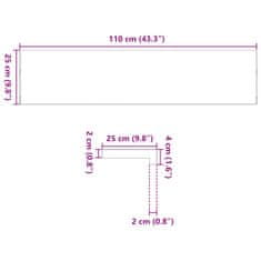 Vidaxl Nášlapy na schody 8 ks světle hnědé 110x25x2 cm masivní dub