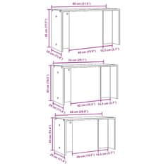 Vidaxl Hnízdové stolky 3 ks sonoma dub kompozitní dřevo