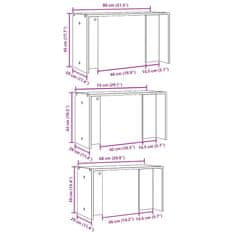 Vidaxl Hnízdové stolky 3 ks dub artisan kompozitní dřevo
