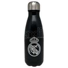 FotbalFans Láhev Real Madrid FC, černá, nerezová, 550 ml