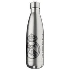 FotbalFans Láhev Real Madrid FC, stříbrná, nerezová, 550 ml