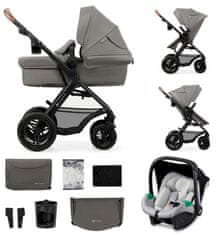 Kinderkraft Kočárek MOOV 2 AIR 3IN1 2024 LIGHT GREY - rozbaleno