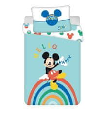 Jerry Fabrics Povlečení do postýlky Mickey rainbow baby Bavlna, 100/135, 40/60 cm