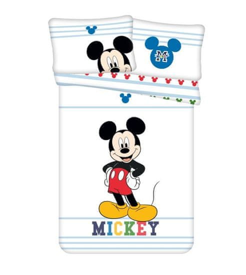 Disney JERRY FABRICS Povlečení do postýlky Mickey colors baby Bavlna, 100/135, 40/60 cm