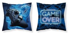 Detexpol Povlak na polštářek Game Over blue micro Polyester, 40/40 cm