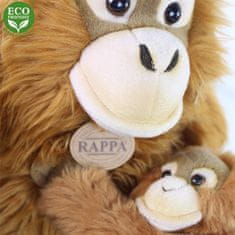 Plyšový orangutan s mládětem 28 cm ECO-FRIENDLY