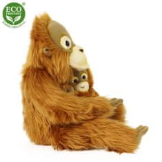 Plyšový orangutan s mládětem 28 cm ECO-FRIENDLY