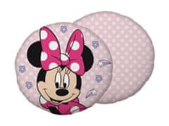 Jerry Fabrics Tvarovaný mikroplyšový polštářek Minnie Dots Polyester, průměr 40 cm