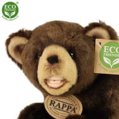 Rappa Plyšový medvěd tmavě hnědý ležící 15 cm ECO-FRIENDLY