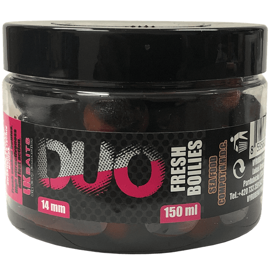 Lk Baits DUO X-Tra Fresh Boilies Sea Food/Compot NHDC 14mm 150ml