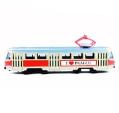 Rappa Kovová česká retro tramvaj 16 cm PRAGUE