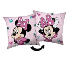 Jerry Fabrics Povlak na polštářek Minnie Pink bow 02 Bavlna, 40/40 cm