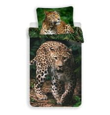 Jerry Fabrics Povlečení Leopard Green 140/200, 70/90