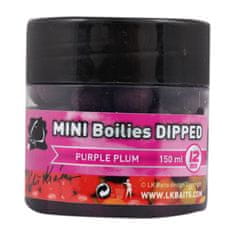 Lk Baits Mini Boilies in Dip Purple Plum 12mm 150 ml