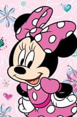 Jerry Fabrics Deka mikroflanel Minnie Flowers 02 Polyester, 100/150 cm