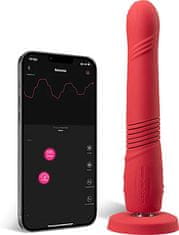 Lovense Lovense Gravity APP (Red), přirážecí vibrátor s přísavkou