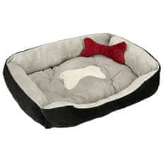 MG Dog Bed pelíšek pro psy a kočky 60x45cm, sivá černá