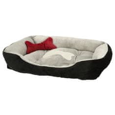 MG Dog Bed pelíšek pro psy a kočky 60x45cm, sivá černá