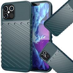 HURTEL THUNDER CASE, FLEXIBILNÍ PANCÉŘOVÉ POUZDRO, KRYT PRO IPHONE 12 PRO / IPHONE 12, ZELENÝ