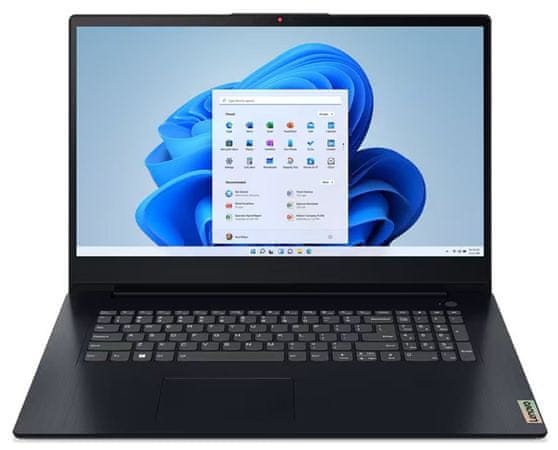 Notebook Lenovo IdeaPad 3 17ALC6 (82RL00CGCK) lehký přenosný Wi-Fi Bluetooth 17,3 palců HD displej s velmi vysokým rozlišením excelentní zvuk audio výkonný procesor Intel Core integrovaná grafika UHD Graphics