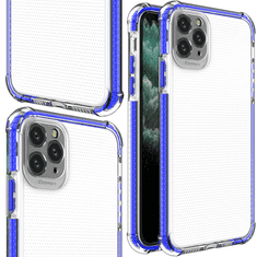 HURTEL PRUŽNÉ GELOVÉ PANCÉŘOVÉ POUZDRO SPRING ARMOUR S BAREVNÝM RÁMEČKEM PRO IPHONE 12 PRO MAX, MODRÉ