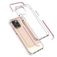 HURTEL PRUŽNÉ GELOVÉ PANCÉŘOVÉ POUZDRO SPRING ARMOUR S BAREVNÝM RÁMEČKEM PRO IPHONE 12 PRO, ČERNÉ