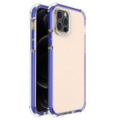 HURTEL PRUŽNÉ GELOVÉ PANCÉŘOVÉ POUZDRO SPRING ARMOUR S BAREVNÝM RÁMEČKEM PRO IPHONE 12 PRO, MODRÉ