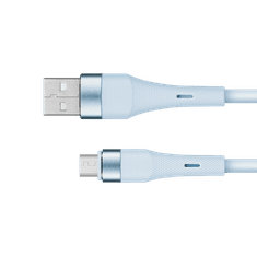 shumee USB - microUSB kabel 1 m silikonový modrý Kruger & Matz Basic