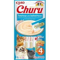 Inaba Churu cat snack tuňák & mořské plody 4x 14g