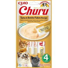 Inaba Churu cat snack tuňák & Bonito vločky 4x 14g