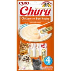 Inaba Churu cat snack kuře & hovězí 4x 14g