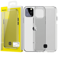 BASEUS VYZTUŽENÉ POUZDRO BASEUS TRANSPARENT KEY S GELOVÝM RÁMEČKEM PRO IPHONE 11 PRO MAX ČERNÝ (WIAPIPH65S-QA01)