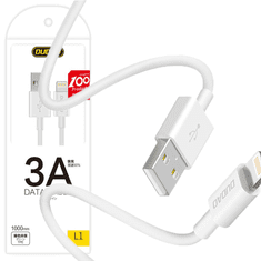 DUDAO DUDAO KABEL USB / MICRO USB 3A 1M BÍLÝ (L1M BÍLÝ)