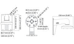 Hikvision držák pro kameru DS-1473ZJ-135/ kompatibilní s kamerami serie D6xx