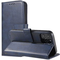 HURTEL MAGNET CASE ELEGANTNÍ POUZDRO S CHLOPNÍ A FUNKCÍ STOJÁNKU PRO SAMSUNG GALAXY A02S EU BLUE