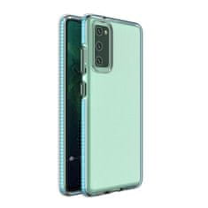 HURTEL SPRING CASE COVER GELOVÉ POUZDRO S BAREVNÝM RÁMEČKEM PRO XIAOMI MI 10T PRO / MI 10T SVĚTLE MODRÉ