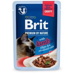 Brit Premium Cat Delicate Fillets in Gravy with Lamb for Sterilised 85 g-NEW