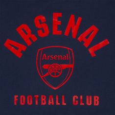 FotbalFans Mikina Arsenal FC, tmavě modrá, kapuce, klokaní kapsa | L