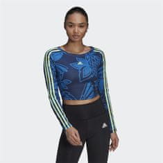 Adidas Tričko tmavomodré S Farm Crop Ls