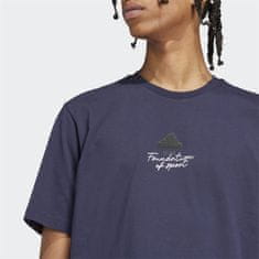 Adidas Tričko tmavomodré M Brand Love Signature Graphic Tee