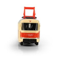 Kovová česká retro tramvaj 16 cm BRNO