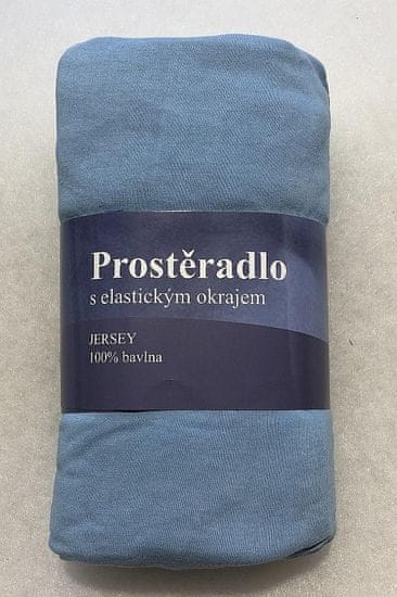 Jerry Fabrics Prostěradlo Jersey Světle Modrá Bavlna, 90/200 cm