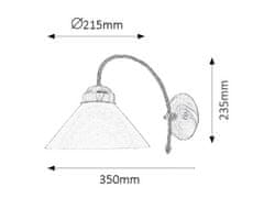 Rabalux  Nástěnné svítidlo Marian max. 1x 60W/E27/230V/IP20 - bronz