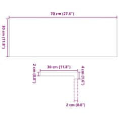 Vidaxl Nášlapy na schody 12 ks světle hnědé 70x30x2 cm masivní dub