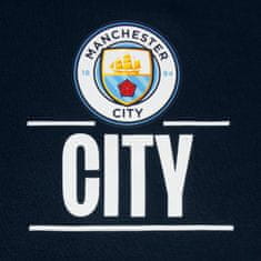 FotbalFans Mikina Manchester City FC, tmavě modrá, kapuce, zip | L