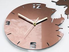 ModernClock 3D nalepovací hodiny Butterflies meděné