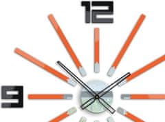 ModernClock 3D nalepovací hodiny Briliant oranžové