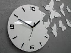 ModernClock 3D nalepovací hodiny Butterfly bílé