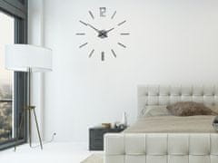 ModernClock 3D nalepovací hodiny Carlo šedé