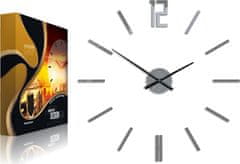 ModernClock 3D nalepovací hodiny Carlo šedé